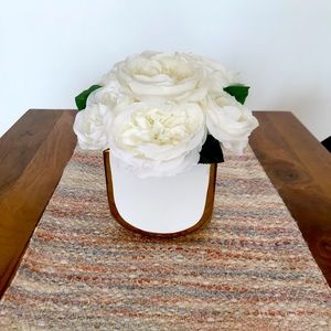 Faux flower arrangement